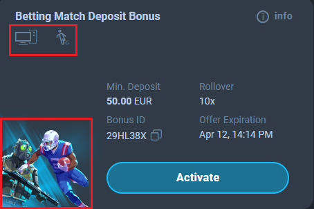 Deposit Matches and Betting Bonuses